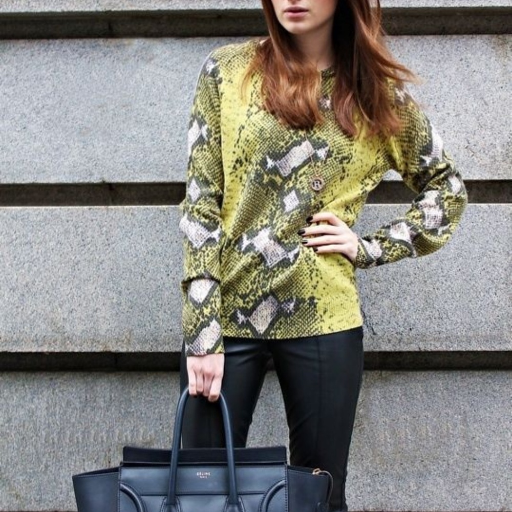 Equipment - Sloane Python Print Cashmere Sweater - image 2